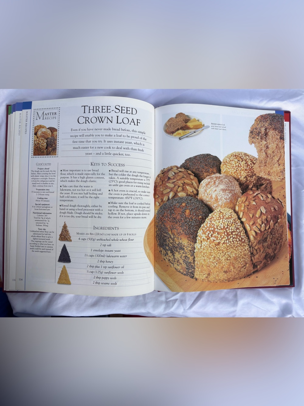 Cooking Essentials Cookbook - Burgundy & Gold - Picture 4 of 4